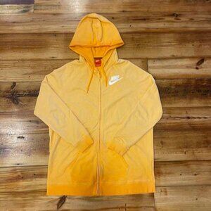 Large Zip-Up Hoodie - Orange Subtle Ombre